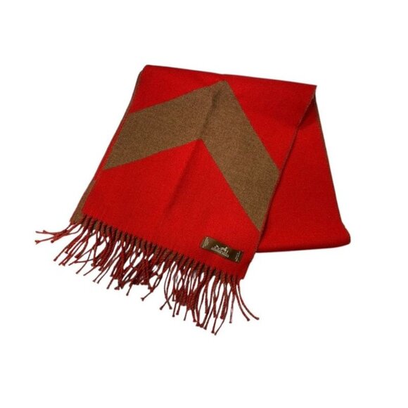 Hermes Cazac Zigzag Arrow Scarf Cashmere 3569